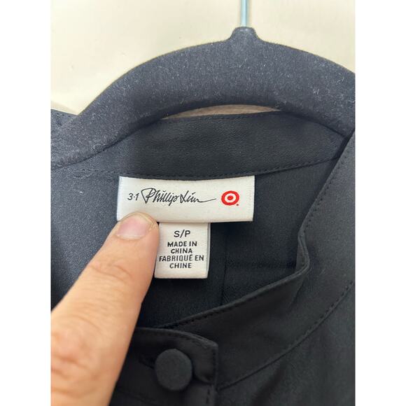 3.1 Phillip Lim X Target Top Women’s M Black Long Sleeve Rhinestone Blouse - Picture 2 of 3